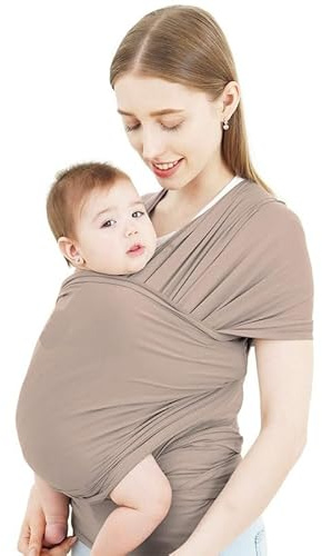 Tyafzzn Fascia per neonati e neonati, senza legatura, in morbido cotone, portata fino a 20 kg, a mani libere, stabile ed ergonomica