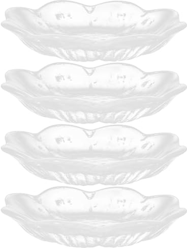 Homoyoyo 4 Posavasos de Vidrio Transparente para Mesa, Posavasos de Cristal para Juego de Té, Diseño Redondo de 8 Cm, Accesorios para Tazas, Ideales para Decoración y Protección