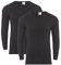 Heatwave® Pack of 2 Men's Thermal Long Sleeve Top, Warm Underwear Baselayer, S M L XL XXL Thermals, Medium Black