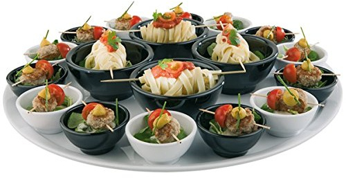 'Rigida, rotondo, serie Pure, in melamina, impilabile e lavabile in lavastoviglie, in bianco o nero/Ø 5,5, 9,5, 13, 15 o 20 cm | Sun, Melamina, nero, A7 - Ø 9,5 cm