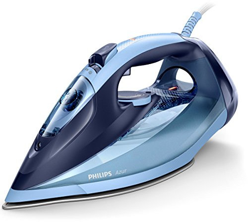 Philips Azur Fer à Repasser Vapeur - 2600W, 50g/min, Effet Pressing 240g, Semelle SteamGlide Advanced, Azur (GC4564/20)