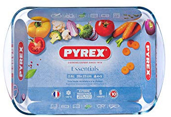Pyrex Casserole Résistante à la Chaleur avec Poignées Essentials (35x23 cm - 2,6 L)