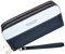 MINGHOO Portafoglio Donna Doppia Cerniera Portamonete Borsa Lunga Clutch Ecopelle Borsellino Grande Con Tasca per Cellulare e Slot per Schede Multiple (Nero3)