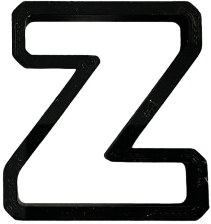 z Lowercase Block Letter Cookie Cutter with Easy Push Design (2.5 inch)