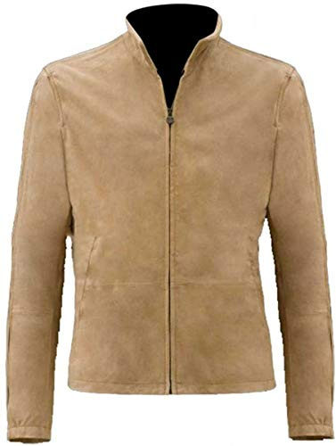 Aksah Fashion James Bond Spectre Morocco Blouson en daim Crème