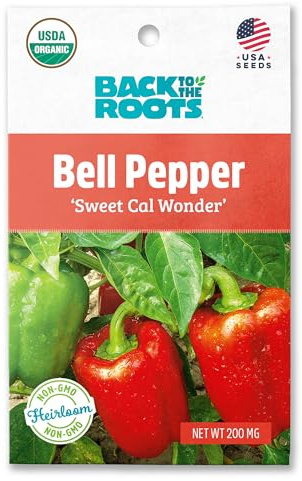 Back to The Roots 100% Organic Seed Packet Bell Pepper 'Sweet Cal Wonder'