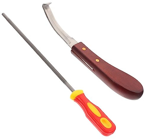 POPETPOP Recortadora De Pezuñas Herrador Herramientas Accesorios De Vaca Recortadoras De Pezuñas De Afilador De para Pezuñas De Herradura Acero Inoxidable Madera