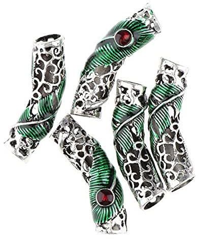 Xiaojikuaipao 2x5x Viking Beads Hair Beards Decorations Bracelet Pendant DIY Jewelry 4.5 X 1.2 Cm