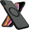KIOMY Magnetic case for iPhone Xs Max Case Black Compatible with MagSafe, Translucent Matte Protection Cover with Soft Edge, Hard PC Back and TPU Hybrid Anti Yellow Slim fit Shell, 6.5 inches Black
