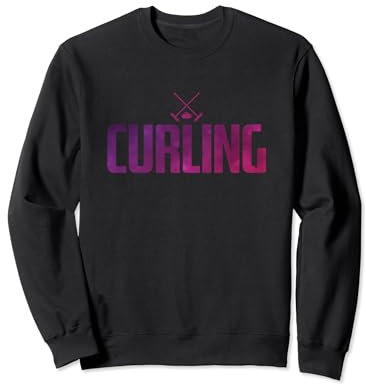 Curling Eisstein Curling Besen Wintersport Sweatshirt