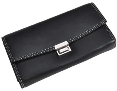 HENKi Kellner Geldbörse Premium, Kellnerbörse, Geldbeutel, Damen Herren Portemonnaie mit Holster, Steck-Tasche und Kette mit großem Münzfach, Taxi, Restaurant, Pizza