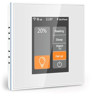 LANBON LCD Smart Dimmer Switch, 1 Gang, Homekit/Tuya Smart Life Smart Light Switch Dimmable, 0-100 Stepless Dimmer Smart Switches Works W/Alexa/Google Home, Neutral Wire Required, L8-HD