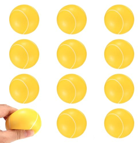 AICHUAN Lot de 12 balles de tennis en mousse souple de 6 cm pour enfants et adultes (12)