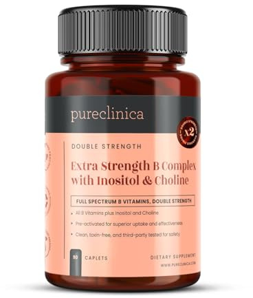 Extra Starkes Vitamin-B-Komplex mit Inositol & Cholin – 90 Tabletten – Hochdosierte B-Vitamine zur Unterstützung von Energie, Gehirn & Nerven – 3-Monats-Vorrat