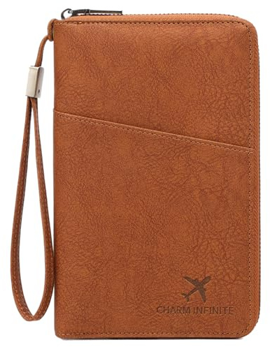 Toctax Pochette Passeport Famille, Porte Passeport Voyage Famille avec Blocage RFID, Porte Document Voyage