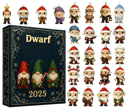 Calendario de cuenta regresiva de gnomos de Navidad, 30 días, bonitas decoraciones 3D, decoración de gnomos de Navidad, para invierno, uso diario, interior, vacaciones, fiesta de cumpleaños, oficinas