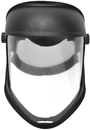 Lylithuif Protector facial completo antivaho, transpirable, resistente al impacto, resistente al calor, protector facial ligero, visera transparente para trabajadores de la construcción y