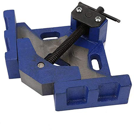 Vikye Right Angle Corner Clamp, 4 Heavy Duty, Blue, Welding Fixture for Wood & Metal, 90 Degree Joint