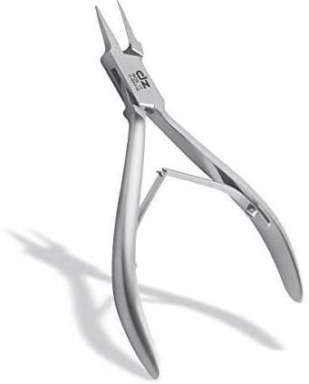 DZ - Alicates para esquinas, herramienta de odología muy puntiaguda, para trabajar hasta en el pliegue de las uñas, de acero inoxidable (13 cm)