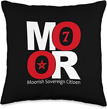 Moor Moorish Sovereign Citizen Circle 7 Moorish American Throw Pillow