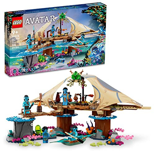 LEGO Avatar: The Way of Water Metkayina Reef Home 75578, Building Toy Set with Village, Canoe, Pandora Scenes, Neytiri and Tonowari Minifigures, Movie Set