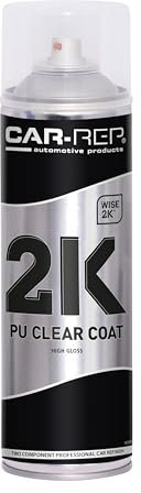 Car-Rep 2K PU Clear Coat High Gloss 500mL Spray Paint UV Resistant Fast Drying