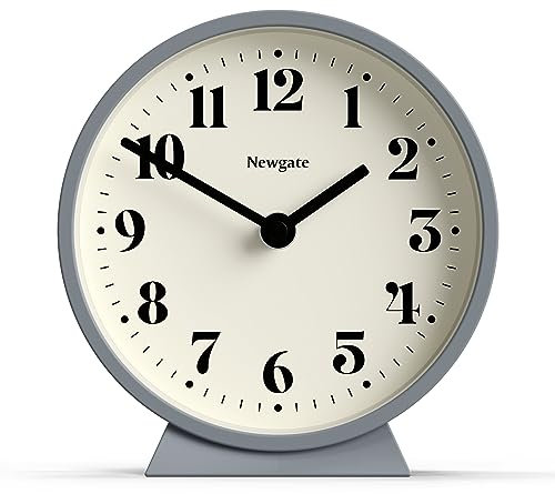 NEWGATE® Theater-Kaminuhr | Modernes, klassisches rundes Design | Französisches Marineblau | Moderner Stil für Schreibtisch, Tisch, Regal oder Nachttisch