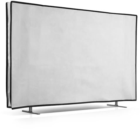 kwmobile Housse écran TV Compatible avec 32 TV - Protection d'écran télévision - Blanc