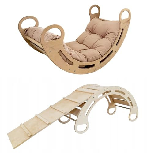 Slevobox Aire de Jeux Interieur pour Enfants 85x41x39cm - Arche Montessori avec Coussin et Toboggan - Arche Escalade Montessori pour Enfants avec Développement de la Motricité - Arche Escalade Bebe