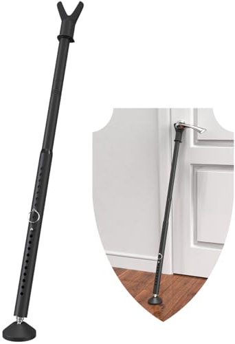 Fermaporta barra di sicurezza, barra di sicurezza 3 in 1 per appartamenti e patio, porta scorrevole dall'interno, barra di sicurezza regolabile per porta anteriore e finestra, per la sicurezza