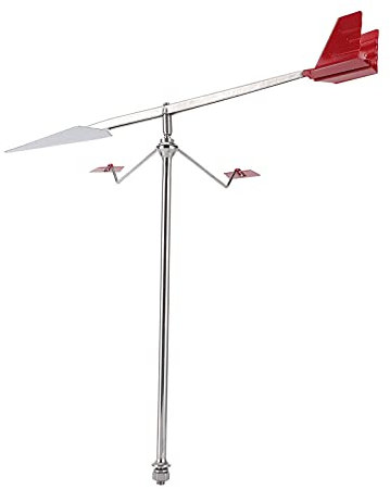 Girouette de Bateau avec Acier Inoxydable 304, Indicateur de Direction du Vent Haute sensibilité, Pointe Anti-Oiseaux, pour Yacht Marin, Réflecteur Lumineux de Jour et de Nuit