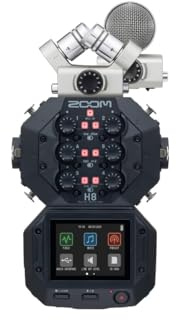 ZOOM H8 Handy Recorder MS Pack Limitierte Sonderedition mit 2 Mikrofonkapseln XYH-6 und MSH-6 in silber, geeignet für unterschiedlichste Aufnahmesituationen, Musik, Podcast & Field Recording