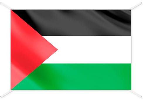 Bandera Palestina - Banderas del Mundo para Interior y Exterior - Banderas de Comunidades, Países - 144x93 cm