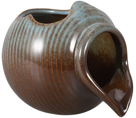 iplusmile Fontaine De Table à Jet Eau Carafe Céramique pour Décoration Aquarium Pot Cascade avec pour Intérieur Extérieur