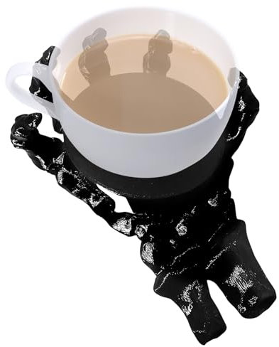 Roliga underlägg för vuxna, termiska underlägg med dödskalle och handdesign - 3D roligt och dekorativt för att drycker i , köket, skrivbordet eller matsalen med kvinnlig stil