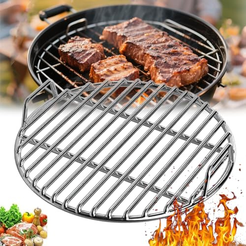 Nouvelle grille de barbecue en acier inoxydable ronde, différentes tailles, grille de barbecue pour camping, pique-nique, jardin, construction soudée durable, nettoyage facile, réchauffement uniforme