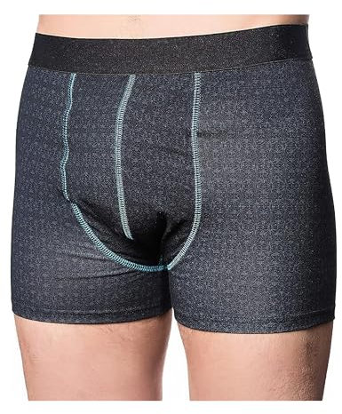 DRY & COOL Tages Inkontinenzhosen für Männer |100ml Absorption| Inkontinenz pants männer | Unterwäsche | Waschbar | Absorbierende Einlage | Cool Black | 4X-Large