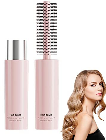 Spazzola Circolare | Spazzola Tonda telescopica per Lo Styling - Spazzola per Capelli Rotonda con Perline da Massaggio Rotonde per Viaggi, attività all'aperto, a casa, Viaggi d'Affari