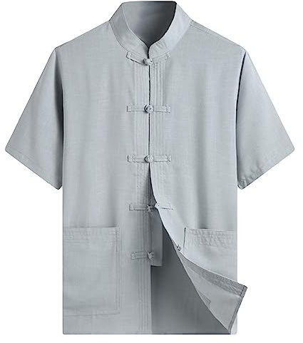 ZooBoo Men's Kung Fu Uniform Short Sleeve Chinese Shirt