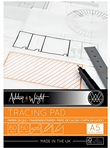 Ashton and Wright - A5 Tracing Pad - 60gsm Paper - 60 Sheets