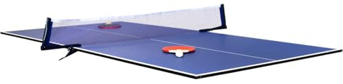 CHARLES BENTLEY Games Table, 6 Foot, Table Tennis, Ping Pong, Dining Table Top, Exercise, Net, Net Clips, Two Bats, Three Balls, Blue, Two Player (182x90x1.2cm)