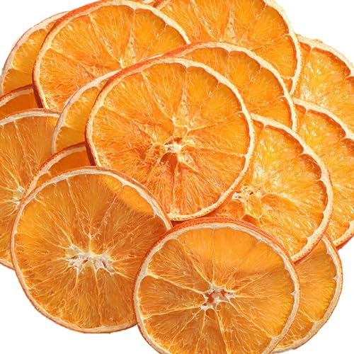 Mkostlich Getrocknete Orangenscheiben 500g, NatüRliche Orangenscheiben Getrocknet Deko, Dehydrierte Orangenscheiben für Weihnachtsdekoration, Adventskranz, Seife, Fruchtscheiben