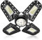 Werkstattlampe 16800 Lumens 200W 6000K Garagenlampe mit 4+1 Aluminiumflügel,120 Grad Weitwinkel verstellbar, IP64-Design Werkstattleuchte für Parkhäuser, Lagerhallen, Keller, Korridore, Balkone