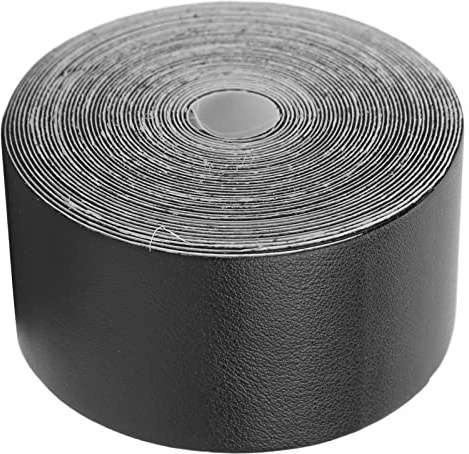 Qqmora Cinta para Raqueta de Tenis,Cinta de Protección para la Cabeza de la Raqueta,Combinación,PU Flexible Dúctil,Suave para Raqueta de Squash(Negro)