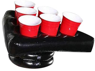 GANAZONO 1stk Pong-bälle-Spiel Tischtennis Aufblasbarer Spielhut Aufblasbarer Bierhut Wasserpong Aufblasbarer 6 Becher Halter Pong-trinkspiele Pong-Hut-Spiel Pongball-Hut Halloween Tablett
