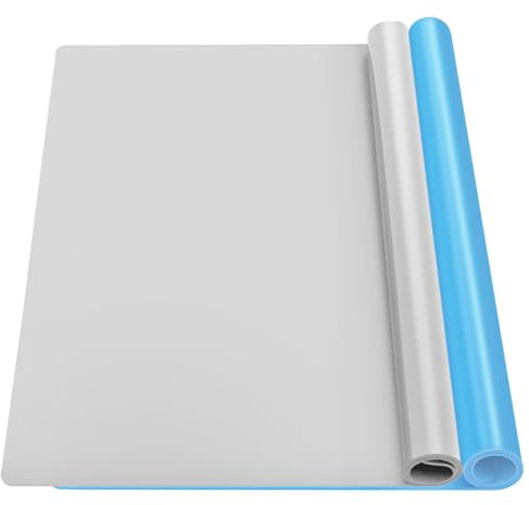 2 Stücke Antirutschmatte Tisch,Bastelunterlage Kinder,Unterlage Rutschfeste küche,Silikon Platzset,Antihafte Tischmatte Silikonfolie Arbeitsmatte Thekenmatte Bastelmatte Malunterlage Basteln-30x40 cm