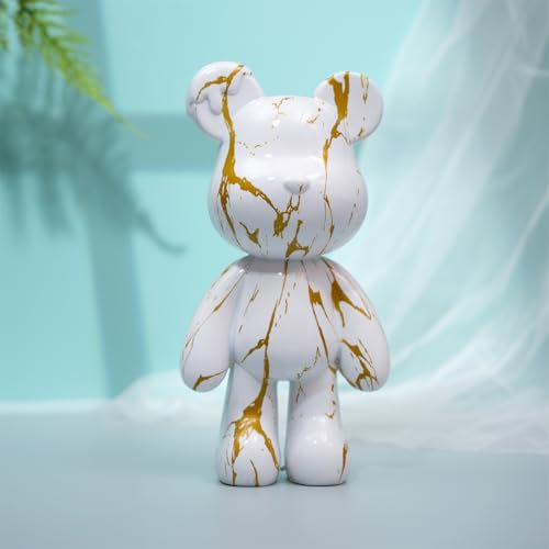 Coniuty Harz Bär Statue Dekor für Zuhause, Tier Skulptur Ornament für Innenraum (Type A)