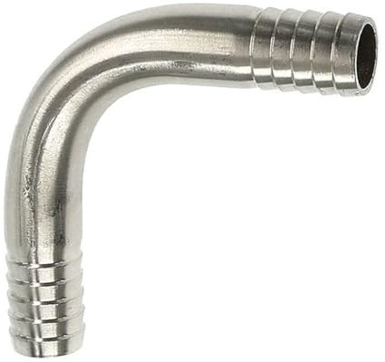 1pcs 6mm 8mm 10mm 12 13 14 16 20 25mm Hose Barb 304 Stainless Steel 90 Degree Elbow Bend Hosetail Pipe Fitting Connector Water Gas Oil(25MM 120mm)