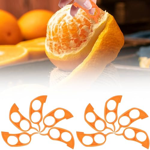 3 pelapatate per agrumi, strumento per sbucciare agrumi, arance e agrumi, strumento per sbucciare frutta in plastica, 5 sbucciatori per limoni, pelapatate ad anello per arancia, strumenti per