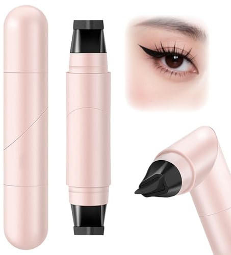 Eyeliner Stempel, Wasserfest Schweißfest & Schnell Trocknend Eyeliner Stempel Stift, Natürlich & Lang Anhaltend, One-Touch-Formung des Augenendes, Augen Make-Up für Party und Unterwegs (#01 Schwarz)